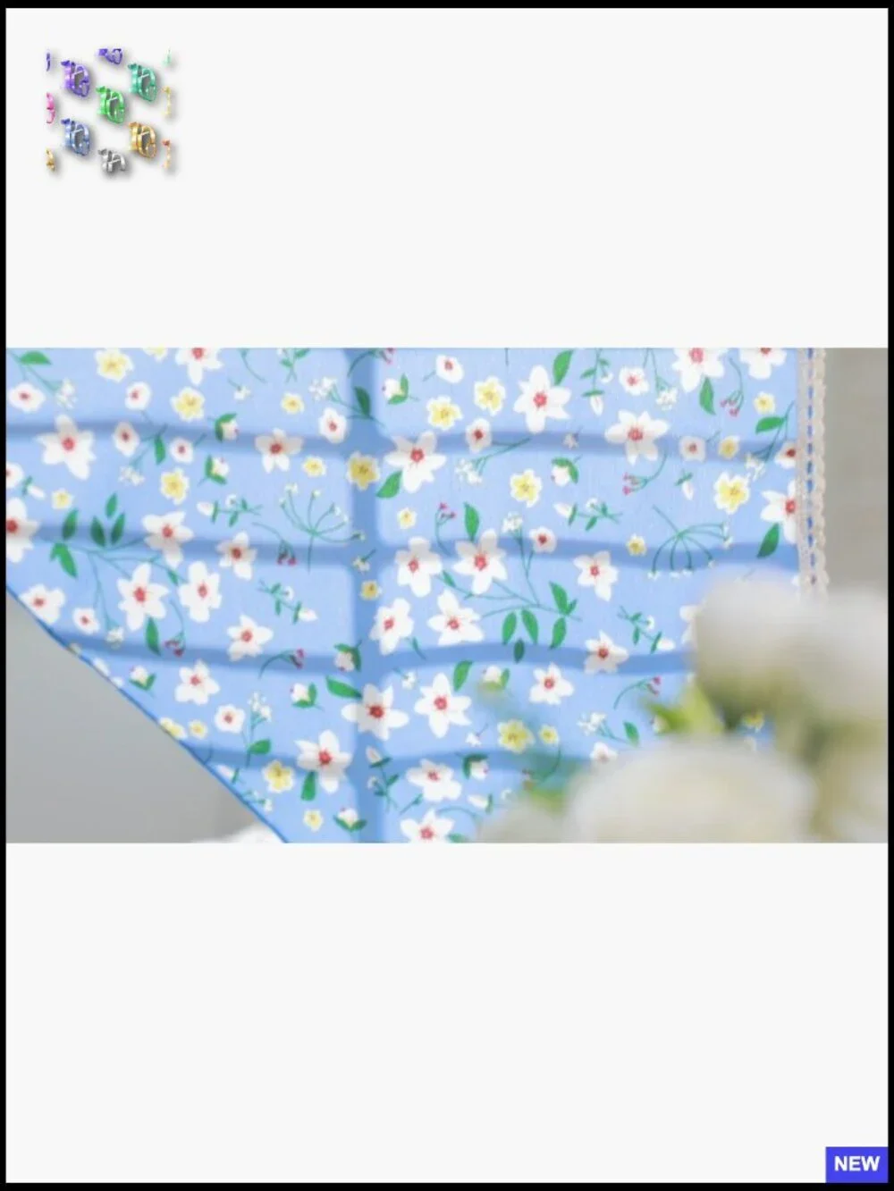 Floral Chiffon Hair Scarf Set Boho Headband Kerchief Triangle Ties Accessories